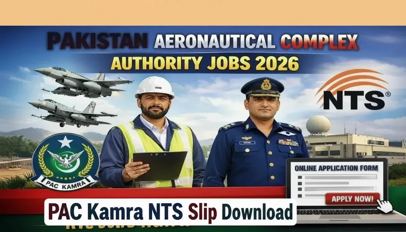 Pakistan Aeronautical Complex PAC Kamra NTS Roll No Slip